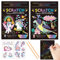 Georgie Porgy Kratzbilder Set DIY Bastelsets für Kinder Magic Rainbow Scratch Paper Kratzpapier Kratzbuch Ostern Weihnachten Geburtstagsgeschenk für Jungen Mädchen (Einhorn Rapunzel)