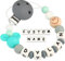 Kowlone Clip Ciuccio con Nome Personalizzata Catenella Portaciuccio Micky Mouse Porta ciuccio per Bambini(Grigio)