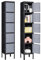 Sightlife Armoire de Bureau Chambre Armoires métalliques Armoire de Rangement Meuble de Rangement avec étagères Casier en Métal 5 Portes Gris/Noir 168x31x31cm
