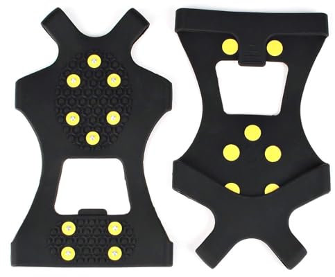Anti Rutsch Schuhkralle,Spikes für Schuhe Winter EIS Spikes für Winter EIS Silikon Rutsc Eiskrallen Schuhspikes Grödel für Schneeschuhe Geeignet für Outdoor-Ski, EIS und Schnee, Wandern, Joggen usw.