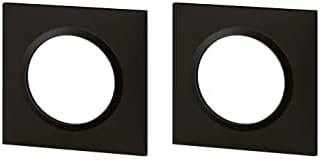 LEGRAND - Plaque dooxie Carrée - Plaque de Finition pour Prises et Interrupteurs dooxie - Fabriqué En France - 1 Poste - Noir Velours (Lot de 2)