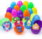 iWinvi 12 Stück Gefüllte Ostereier Kinder mit 12 Mini Cartoon Figuren Schlüsselanhänger, Ostern Schlüsselkette Spielzeug Plastikeier zum Befüllen Befüllbare Ostergeschenke Baster Filler Stuffer