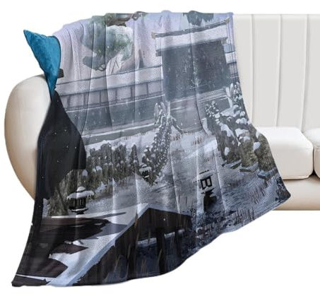 YOUMAN Blue Eye Samurai-Poster, beliebtes amerikanisches Anime, Fleece-Überwurfdecke für Bett, Couch, Sofa, 300 g/m², superweiche und warme Flanelldecken, Heimdekoration, 101,6 x 127 cm