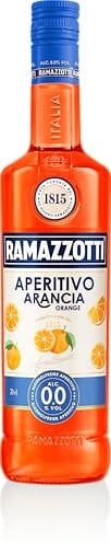 Ramazzotti Arancia 0.0%, alkoholfreier italienischer Frucht-Likör mit Orange, zum Mixen von Mocktails & Spritz-Kreationen, Sommer-Getränk – 1 x 0,7 l