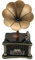 Gramophone Vintage avec Bluetooth, Lecteurs de Disques Vintage Retro Gramophone Tillys, CD Player Systeo System AUX Entrée Rétro (Green)