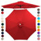 Chinimon Replacement Parasol Canopy 2m/2.5m/2.7m/3m/3.5m, 6/8 Arms Parasol Replacement Cover, Garden Parasol Replacement Canopy for Garden Umbrella Yard Beach (Red, 3m/8-Ribs)