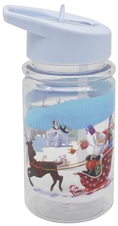 Lesser & Pavey Winter Wonderland Drinks Bottle | Durable Plastic Water Bottle For Daily Hydration | Festive Reusable Bottle For Hot And Cold Beverages | Leakproof Travel Drinkware For Home Or Work