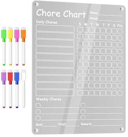 Magnetische Aufgaben Tafel Acryl Trockenabwischbar Checkliste