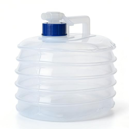 5L Camping Water Containers, Folding Water Bucket Carrier with Tap, Folding BucketWater Tank with Tap, Portable Collapsible Bucket 5L for Climbing BBQ Party Picnic Travel Outdoor Camping Equipment