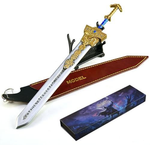 Wonsunte Elden Rings Royal Greatsword Replik 30 cm / 11,8 Zoll Metallmodell Als Spiel-Requisite Für Sammler Mit Präsentationsständer Schreibtischdekoration Geschenk Für Gamer Und Sammler