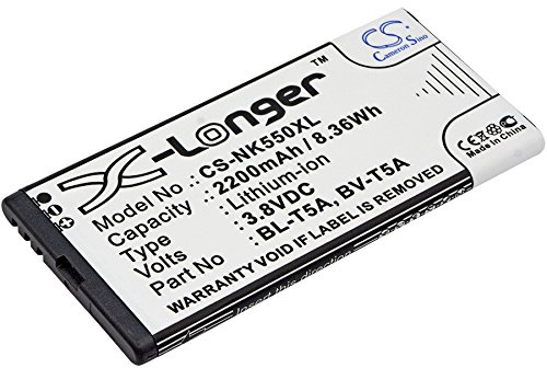 CS-NK550XL Akku 2200mAh Kompatibel mit [Microsoft] Lumia 550, Lumia 730, 730 Dual SIM, 735, 735 Dual SIM, 738, RM-1038, RM-1040, RM-1127, Superman, für [Nokia] 550, 738, RM-1038, RM-1040, RM-1127, S