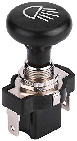 Interruptor de empuje de faros, Qiilu 12V Interruptor de la luz del tirón de la linterna del coche