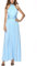 PERSUN Damen convertible multi way wrap maxi kleid lange partei griechische kleider klein kornblumenblau
