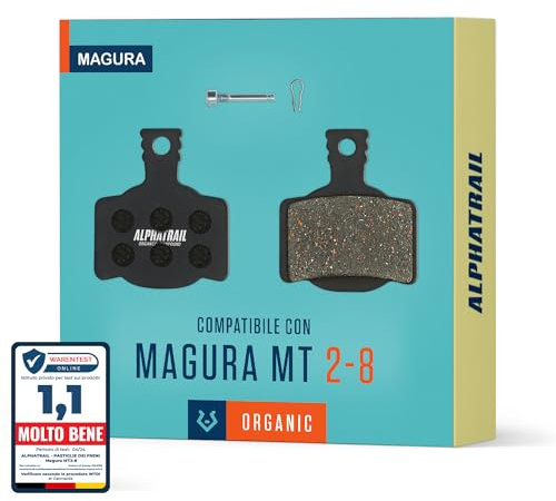 MTB Bremsbeläge für Magura MT2 MT4 MT6 MT8 MTS 7.C Bremsen I Hochleistungs-Resin I Langlebig & passgenau für E-Bikes und Mountainbikes I 1 Paar organische Scheibenbremsbeläge