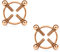 Mayhoop 2 Pièces Faux Non Piercing de Mamelon Anneau de Téton Acier Inoxidable Or Rose avec Vis Ajustable sans Piercing pour Femme