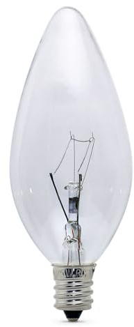Schiefer 122583900 240v 25w Tungsten Candle Bulb, E12, Dimmable, Clear
