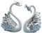 VOSAREA 2 STK Mini-Schwan-skulptur Schwan Figur Deko Brautdusche Kuchendeckel Tierstatue Jubiläumsfeier Gefälligkeiten Tierpaarfiguren Desktop-tierfiguren Geburtstagskuchen Wagen Liebhaber