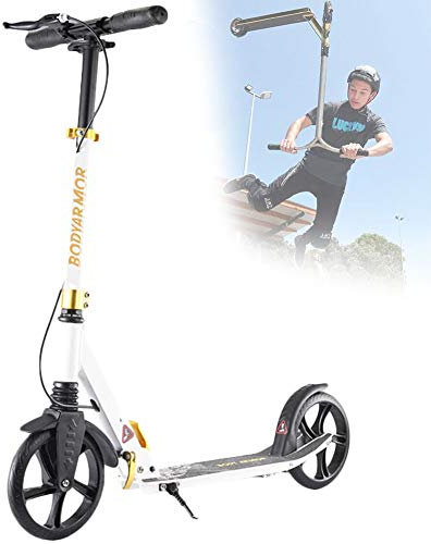High End Pro Stunt Scooter, Stunt Roller mit 110 Mm PU Räder, Scooter Street Spin Tricks Edition Trick Bar Kinder Erwachsene Sprung Kickboard, Freestyle, Tricks, Hochleistung Tretroller,Weiß