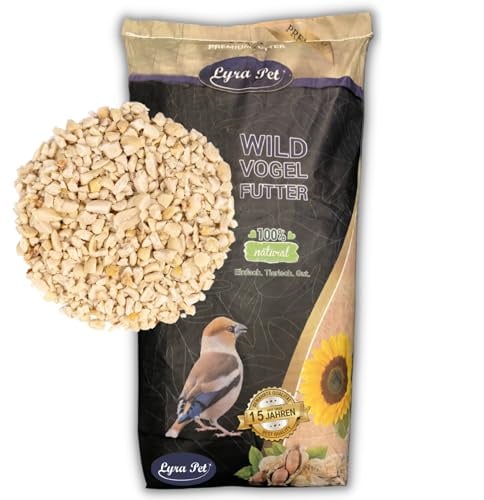 Lyra Pet® | 20 kg Erdnusskerne Weiß Gehackt | Neue Ernte | Ganzjahres Vogelfutter für Körnerfresser | Natürlich & Energiereich | Schalenfreie Erdnüsse | Fettreiches Wildvogelfutter | Für Kleine Vögel
