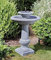 Garden Mile Fontaine à eau solaire - Belle fontaine rustique - Décoration de jardin solaire également comme bain d'oiseaux pour votre jardin ou terrasse - Impressionnez vos amis (Chatsworth)
