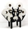 Garden Mile Cow Toilet Roll Holder Free Standing Black Metal Toilet Paper Holder Storage Holds 7 Rolls Novelty Animal Bathroom Decorations Loo Roll Stand Wall Mounted