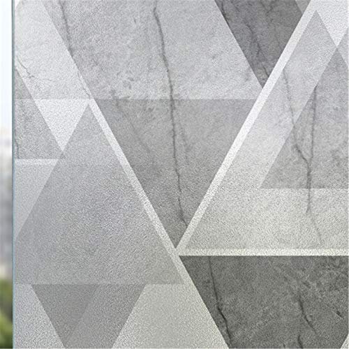 Fengflaw Undurchsichtige Sichtschutzfolie 3D-Blatt Geometriemuster Bildschirm Dekofolie UV-Schutz Glas Tönungs Aufkleber für Türen, Wohnzimmer, Duschkabinen und Badezimmer,A,30x100cm