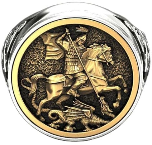 Punk Zarte Krieger Drache Herren Ring Schmuck Hip Hop Soldat Militär Siegelringe für Männer Persönlichkeit Geschenke Biker Schmuck