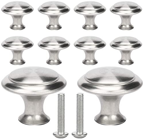 Noosverl 10pcs Silver knobs,Silver Drawer Knobs,Zinc Alloy Drawer Knobs Handles and Cupboard knobs,for Wardrobe, for Old Kitchen and Cupboard Makeovers,Kitchen Door knobs