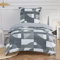 BEDSURE Bettwäsche 135x200 2teilig Bettbezug - Bettwäsche-Sets 135 x 200 cm mit Kissenbezug 80x80 cm, ÖKO-TEX Wendebettwäsche Bedding Grau Geometrie Muster für Einzelbett mit Reißverschluss