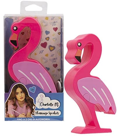 Giochi Preziosi Charlotte M - Speaker portatile Flamingo, per ascoltare le tue playlist preferite via Bluetooth, per bambine a partire dai 3 anni, CHR08000, Multicolore
