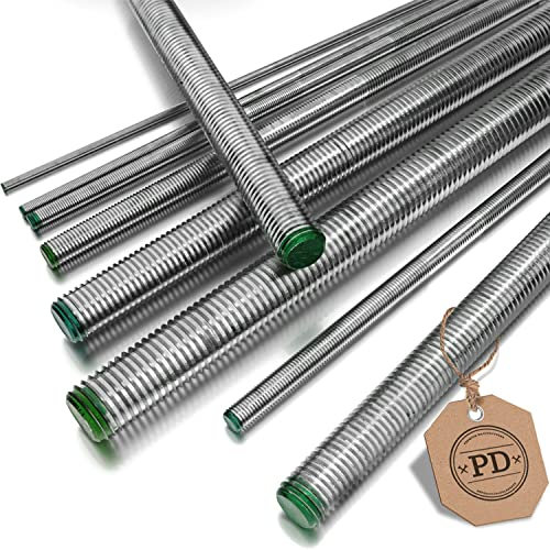 PD® Gewindestangen M8 Edelstahl A2 V2A (DIN 976 / DIN 975) | 1 Meter Gewindestab mit Regelgewinde | Zuschneidbare Gewindebolzen in vielen Größen & Mengen | 2 Stück