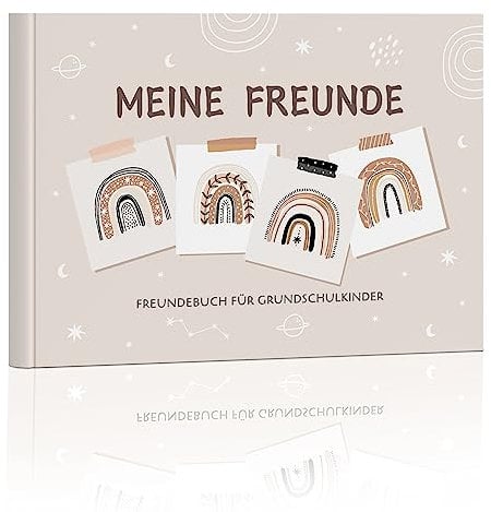BIROYAL Freundebuch | Meine Freunde | für Jungs und Mädchen, Freundealbum zum Malen Ankreuzen Ausfüllen, Schulfreundebuch Geschenk zur Einschulung, Freundschaftsbuch für Grundschule, Kindergarten