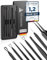 NEUMANN® Mitesserentferner-Set (rostfreier Edelstahl) zum entfernen von Pickeln, Blackheads & co. - Komedonenquetscher, Heber, Remover - Verschiedene Tools: Schlingen, Pinzetten, Lanzette [Schwarz]