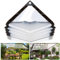 Cecaylie Bâche imperméable 3 x 4 m - Transparente - Avec œillets et corde - Bâche de jardin en tissu pliable - Protection contre le vent, la pluie - Pour terrasse, balcon, serre
