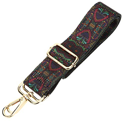VICASKY Banjo Adjustable Shoulder Strap Delicate Print Strap Locks for Banjo Folk Guitar Electric Guitar Musical Instrument Accessory