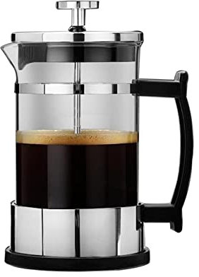 XiVue Caffettiera Teiera in Vetro in Acciaio Inossidabile Caffettiera per tè Filtro Pressa Stantuffo Caffettiera Manuale Caffettiera