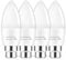 EvaStary B22 Candle Light Bulbs Bayonet, 5W B22 Bayonet Light Bulb 40W Equivalent, Warm White 3000K, C37 LED Bayonet Candle Cap, Non-Dimmable, Pack of 4