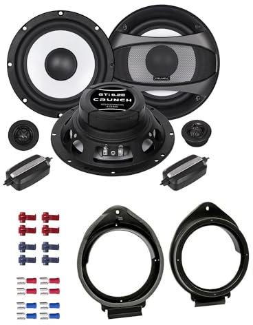 Crunch GTi6.2E Auto Lautsprecher mit Einbauset passend für Opel Adam ab 2013 Türen vorne 400 Watt 165mm 2 Wege Kompo