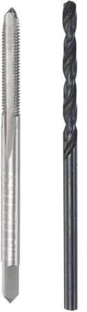 sourcing map Metric Tap and Drill Bit Set, M3 x 0.5 Thread Tap & 2.5mm Black Oxide Twist Drill Bit, Straight Flute Tap Tapping Threading Repair Tool Kit