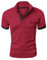 GLESTORE Mens Polo Shirts Short Sleeve Golf T-Shirts for Men Cotton T Shirt Poloshirt Wine 2XL