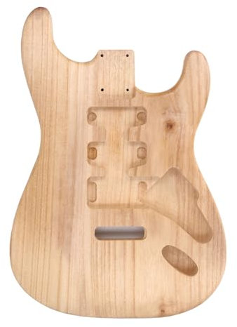 E-Gitarren-Korpus, Paulownia-Holz, Unvollendeter Gitarren-Korpus-Ersatz, Vorgebohrtes E-Gitarren-Zubehör, Unvollendeter Gitarren-Lauf für DIY-E-Gitarren-Teile Im SSH-Stil