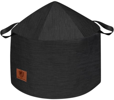 Feuerschalenabdeckung für Soloofen, Lagerfeuer-Abdeckung mit Schirmstruktur, wasserdicht, Solo-Herd-Zubehör, Feuerschalenabdeckungen, rund, für den Außenbereich, 55,9 x 40,6 cm