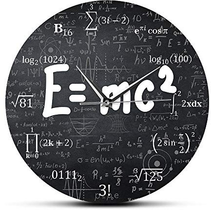 Darmlly RelativitäTstheorie Mathematik Formel Wanduhr Wissenschaftler Physiklehrer Geschenk Schule Klassenzimmer