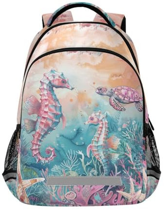 senya Gelber Dinosaurier-Rucksack für Studenten, Jungen, Mädchen, Schultasche, Reise, Tagesrucksack, Schildkröte 1, Medium