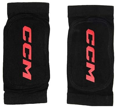 CCM Hockey Lace Bissschutz, PU-Gel-Pad-Einsatz, Polyester-Ärmel, Knöchelabdeckung, Schwarz, OSFA