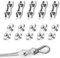 Drahtseilklemme M3, 10 Stück Duplex Klemme, 3mm Klemme, Edelstahl 304 Kabelklemme für Drahtseil Stahlseil Wäscheleinenspanner Markise Fixier (M3)