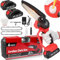 Mini Chainsaw Cordless 6 Inch, Electric Saw with 800W Motor, Tool-Free Installation/Oiling System/Safety Lock, Handheld Electric Chainsaw with 2 * 2000mAh Batteries for Trimming Trees, Cutting Wood