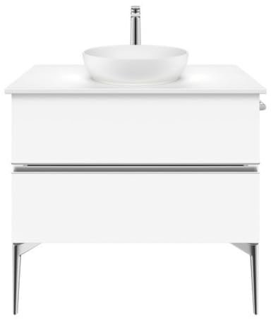 Duravit Sivida Aufsatzwaschtisch, rund, 400x400mm, ohne Hahnloch, ohne Überlauf, 266000, Farbe: Weiß