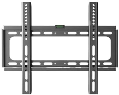 Staffa di montaggio a parete fissa per 26 TV piatte/curve da 65 pollici, max 49,9 kg, salvaspazio, universale, 400 x 400 mm