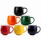 superyes Red-Yellow-Blue-Orange-Black-Green Mugs Sets of 6 for Coffee Cappuccino Latte Cups Set 12oz Round